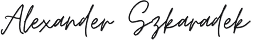 Alexander Szkaradek Signature